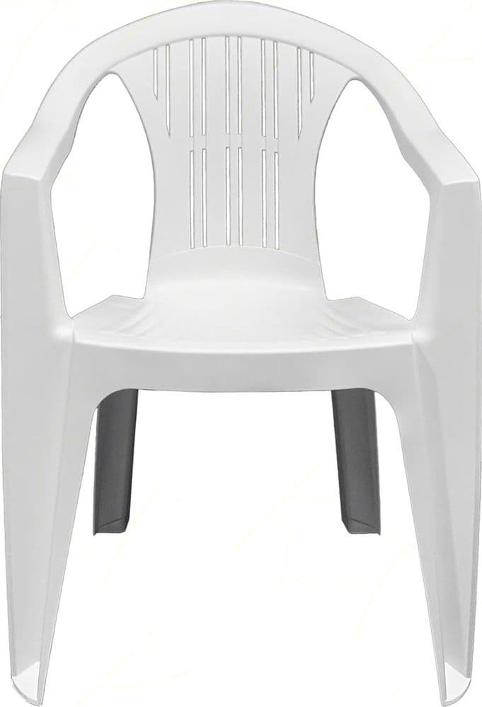 SET 2 PZ SEDIA RATAK SCHIENALE BASSO MONOBLOCCO BIANCA OPACA CON BRACCIOLI 021048 in Sedie per tavolo da giardino Trade Shop italia - Napoli, commercioVirtuoso.it