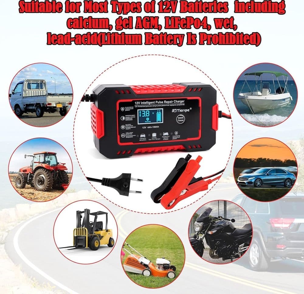 CARICABATTERIE AUTO 6A 12V MANTENITORE BATTERIA COMPENSAZIONE TEMPERATURA MOTO TOSAERBA BARCA in Caricabatterie Trade Shop italia - Napoli, commercioVirtuoso.it