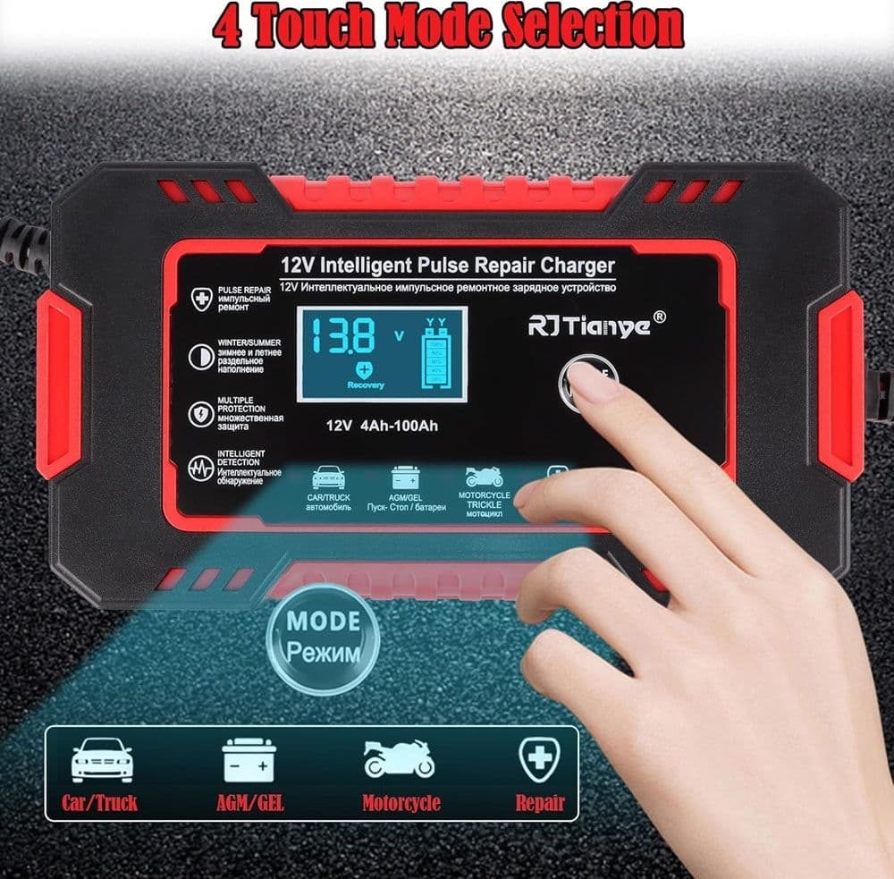 CARICABATTERIE AUTO 6A 12V MANTENITORE BATTERIA COMPENSAZIONE TEMPERATURA MOTO TOSAERBA BARCA in Caricabatterie Trade Shop italia - Napoli, commercioVirtuoso.it