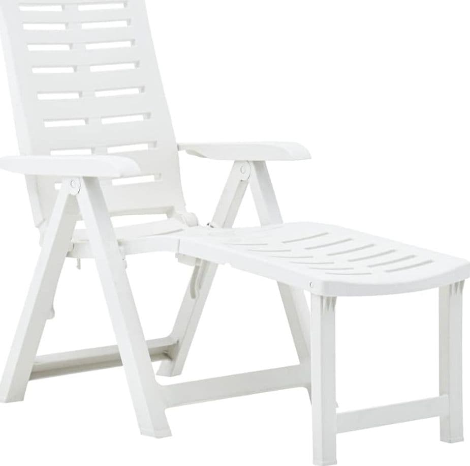 POLTRONA LETTINO PRENDISOLE PIEGHEVOLE CON POGGIAPIEDI BIANCO 60X108X109 CM 015933 in Lettini Trade Shop italia - Napoli, commercioVirtuoso.it