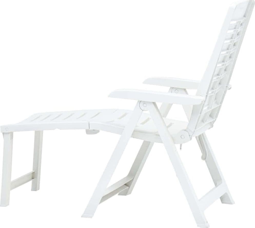POLTRONA LETTINO PRENDISOLE PIEGHEVOLE CON POGGIAPIEDI BIANCO 60X108X109 CM 015933 in Lettini Trade Shop italia - Napoli, commercioVirtuoso.it