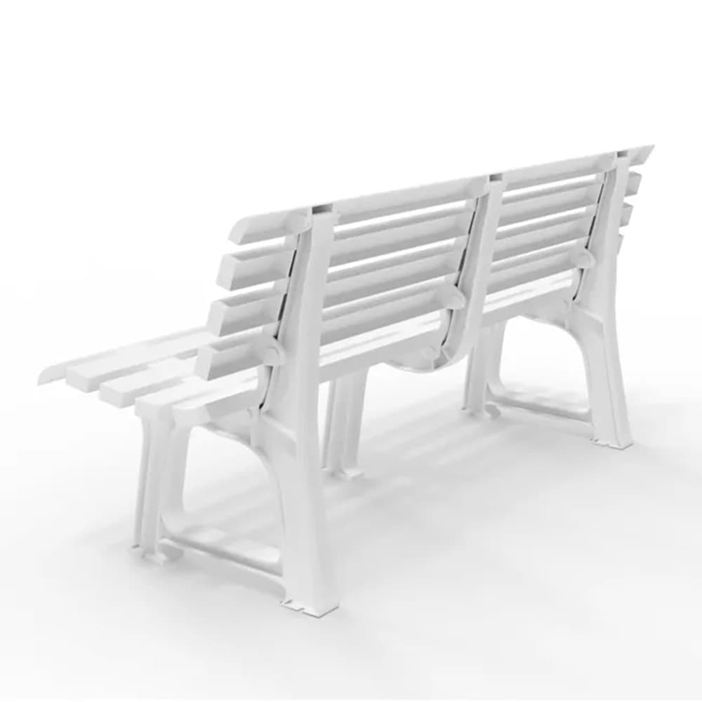 PANCHINA DA GIARDINO PANCA IN RESINA DA 3 POSTI COLORE BIANCO 145X49X74 CM 020363 in Panche Trade Shop italia - Napoli, commercioVirtuoso.it