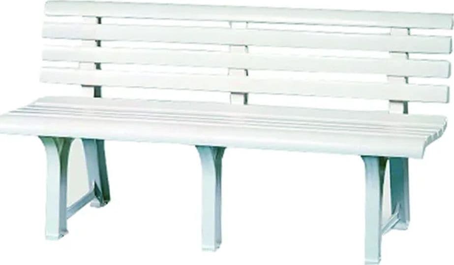 PANCHINA DA GIARDINO PANCA IN RESINA DA 3 POSTI COLORE BIANCO 145X49X74 CM 020363 in Panche Trade Shop italia - Napoli, commercioVirtuoso.it