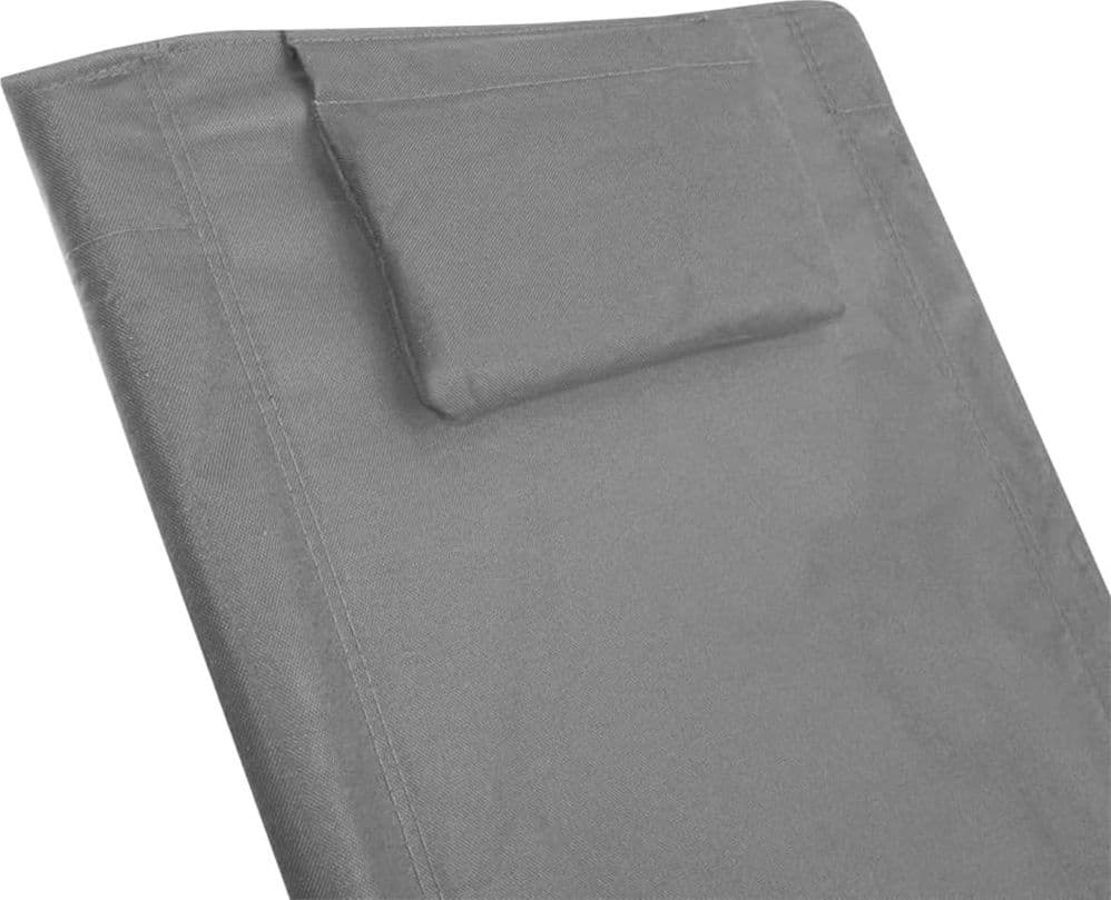 SPIAGGINA CON CUSCINO PER TESTIERA GRIGIO 57X47X95 CM PIEGHEVOLE PORTATILE 281017 in Lettini Trade Shop italia - Napoli, commercioVirtuoso.it