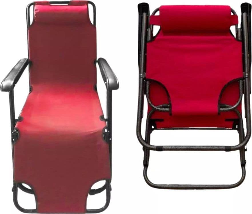 SDRAIO SEDIA LETTINO ROSSO RELAX PRENDISOLE DA SPIAGGIA GIARDINO PIEGHEVOLE 285002 in Lettini Trade Shop italia - Napoli, commercioVirtuoso.it