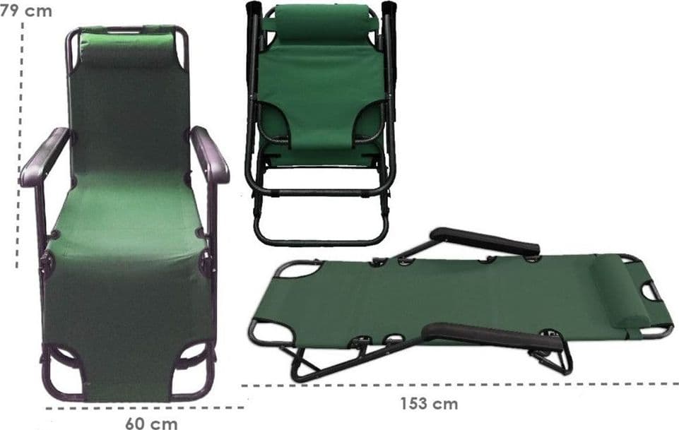 SDRAIO SEDIA VERDE LETTINO RELAX PRENDISOLE DA SPIAGGIA GIARDINO PIEGHEVOLE 285009 in Lettini Trade Shop italia - Napoli, commercioVirtuoso.it
