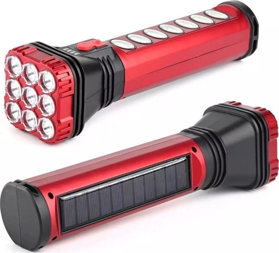 LAMPADA TORCIA PORTATILE LED RICARICABILE CON PANNELLO SOLARE 18W HB-707-1 CAMPEGGIO in Lanterne elettriche Trade Shop italia - Napoli, commercioVirtuoso.it