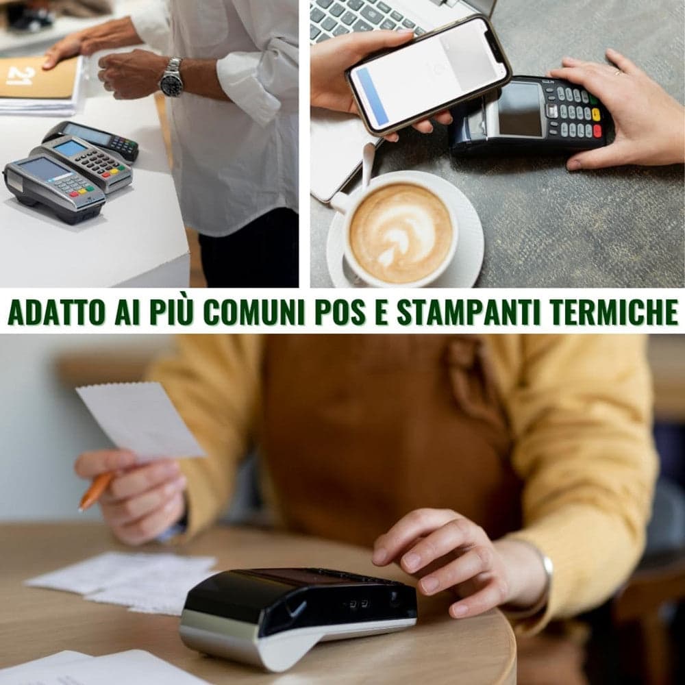 KIT 10 ROTOLI POS IN CARTA TERMICA 57MMX20MT UNIVERSALI COMPATIBILI CON DISPOSITIVI POS in Carta in rotoli Trade Shop italia - Napoli, commercioVirtuoso.it
