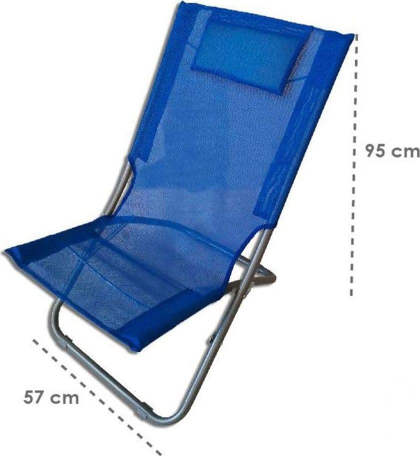 SPIAGGINA CON CUSCINO PER TESTIERA BLU TEXTILENE 57X47X95CM PIEGHEVOLE PORTATILE 281032 in Lettini Trade Shop italia - Napoli, commercioVirtuoso.it