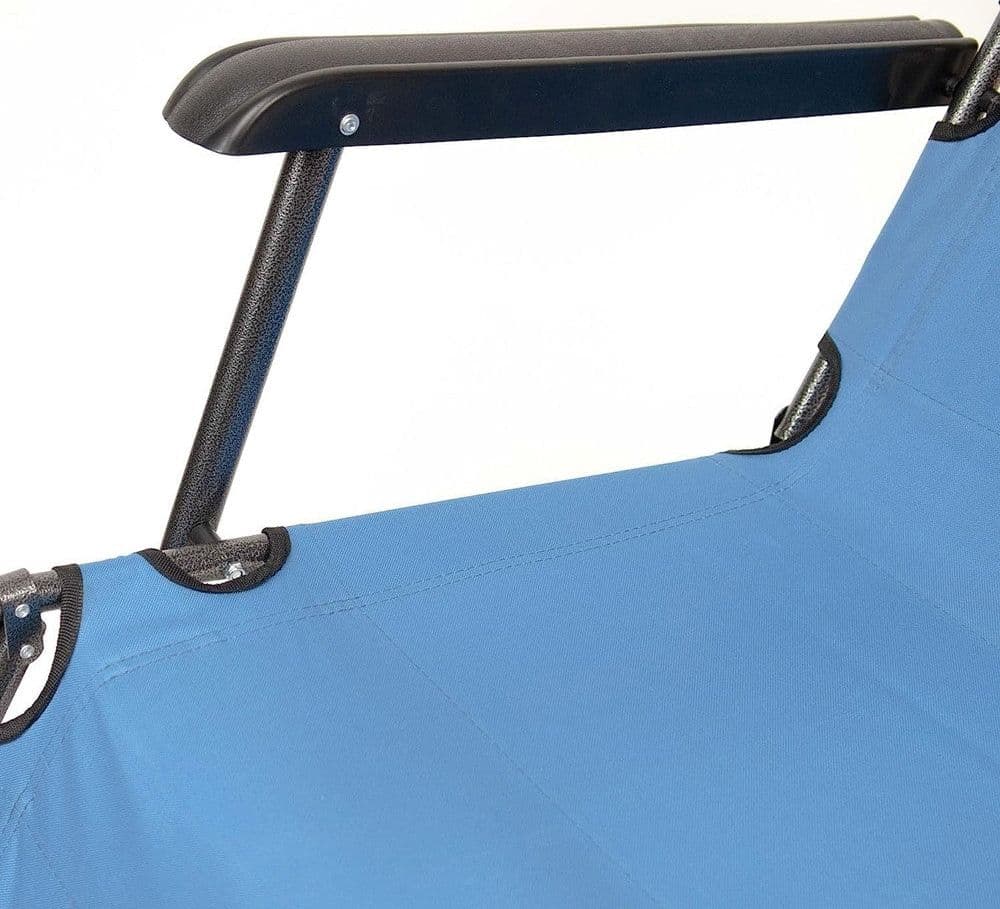 SEDIA SDRAIO LETTINO PIEGHEVOLE RECLINABILE IN METALLO CON POGGIATESTA BLU CHIARO 017056 in Lettini Trade Shop italia - Napoli, commercioVirtuoso.it