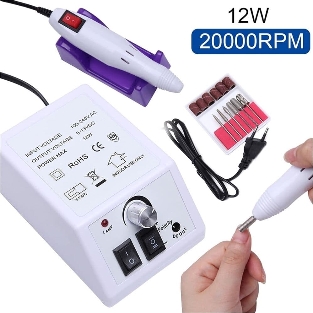 FRESA PER MANICURE 20000 GIRI/MIN ELETTRICO GEL LUCIDATORE PEDICURE SET LIME PER UNGHIE in Frese per unghie Trade Shop italia - Napoli, commercioVirtuoso.it