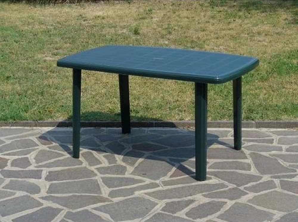 TAVOLO VERDE DA ESTERNO 140X90CM PLASTICA RESISTENTE PER PATIO GIARDINO TERRAZZA 023542 in Tavoli standard Trade Shop italia - Napoli, commercioVirtuoso.it