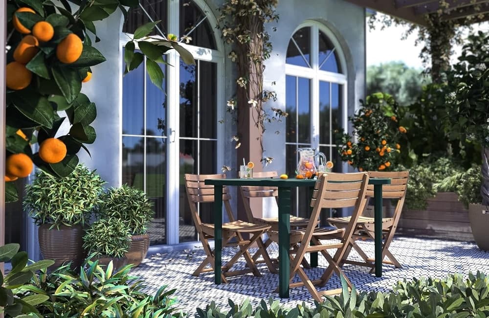 TAVOLO VERDE RETTANGOLARE DA GIARDINO 120X70 CM PERFETTO PER SPAZIO ESTERNO 016302 in Tavoli standard Trade Shop italia - Napoli, commercioVirtuoso.it