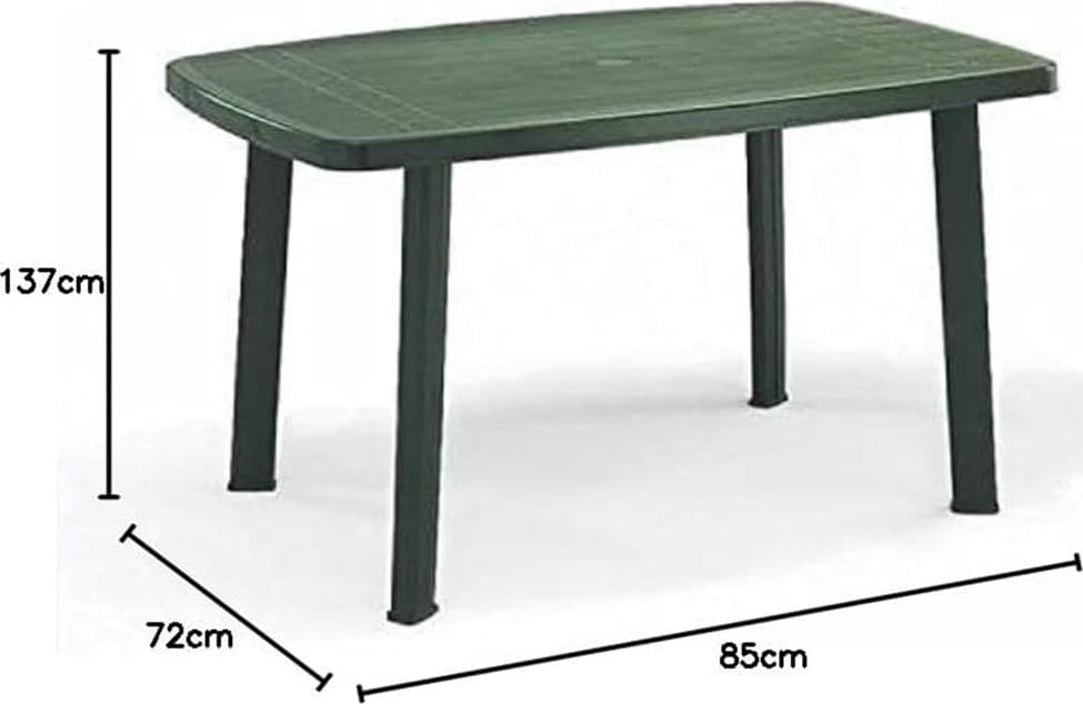 TAVOLO FARO VERDE DESIGN OVALE IN POLIPROPILENE RESISTENTE 137 X 85 X 72 CM 020361 in Tavoli standard Trade Shop italia - Napoli, commercioVirtuoso.it