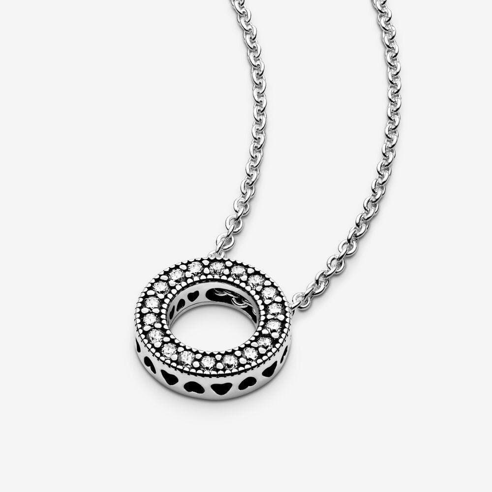 Pandora Collana con cerchio, pavé e logo in Collane Alba Gioielli - Casoria, commercioVirtuoso.it