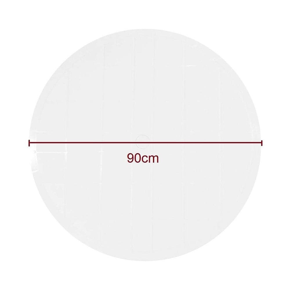TAVOLO DA GIARDINO BIANCO ROTONDO IN PLASTICA 90X72CM RESISTENTE ARREDO ESTERNO 008942 in Tavolini da appoggio Trade Shop italia - Napoli, commercioVirtuoso.it