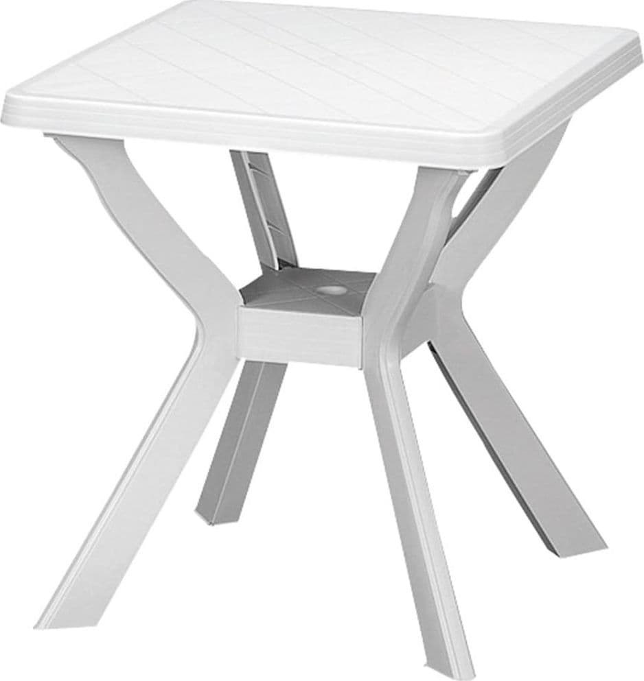 TAVOLO DA GIARDINO QUADRATO BIANCO ARREDO DA ESTERNO IN PLASTICA 70X70XH72CM 012137 in Tavoli standard Trade Shop italia - Napoli, commercioVirtuoso.it