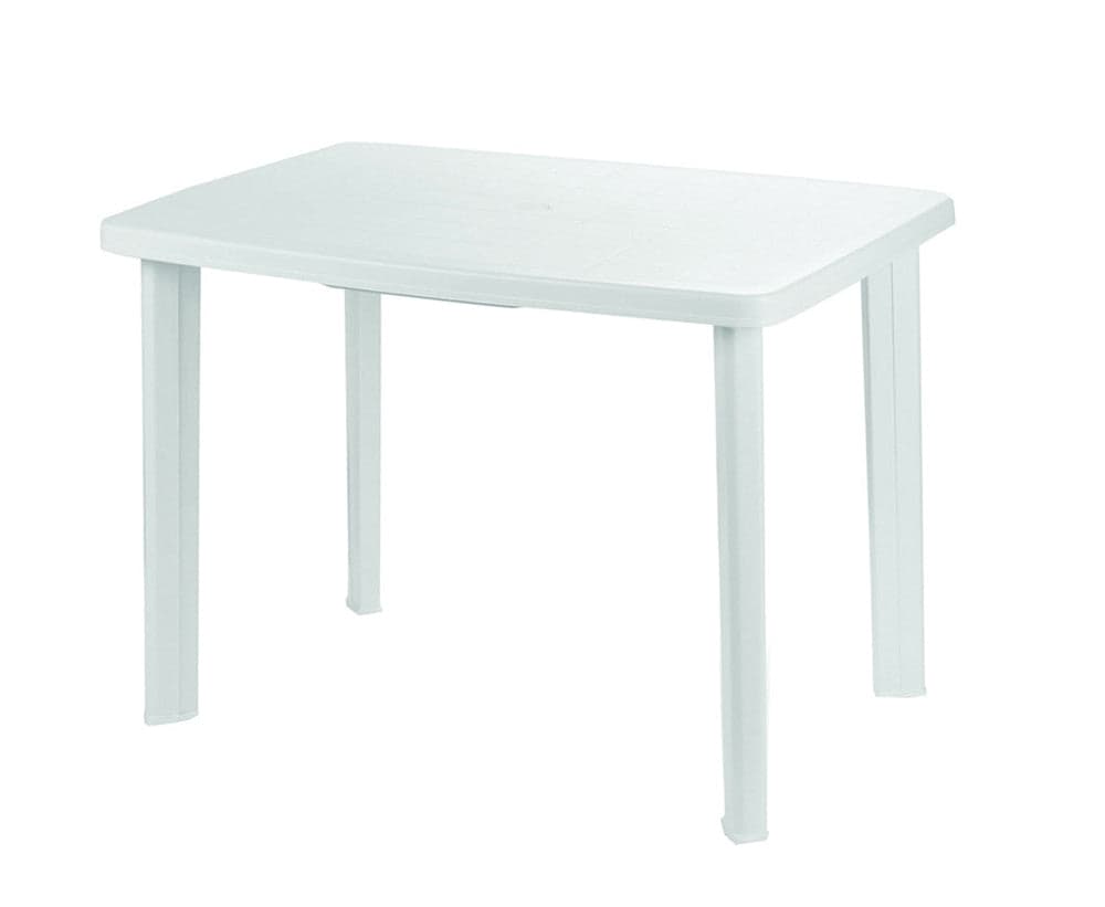 TAVOLO DA GIARDINO RETTANGOLARE BIANCO ARREDO ESTERNO RESISTENTE 101X68XH72CM 012138 in Tavoli standard Trade Shop italia - Napoli, commercioVirtuoso.it