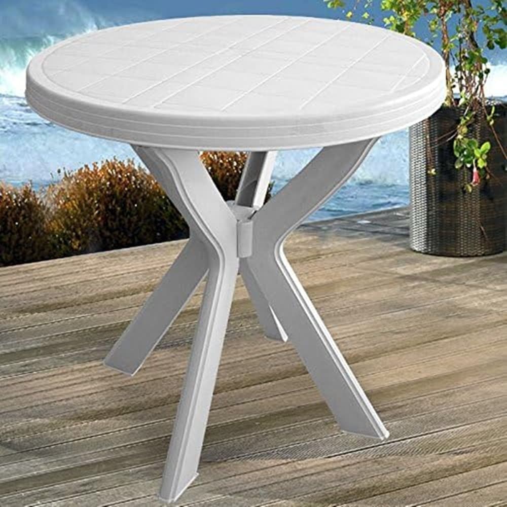 TAVOLO ROTONDO DA GIARDINO DON BIANCO RESISTENTE 70XH72CM ARREDO DA ESTERNO 012139 in Tavoli standard Trade Shop italia - Napoli, commercioVirtuoso.it