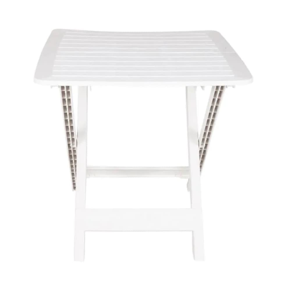 TAVOLO PIEGHEVOLE BIANCO IN POLIETILENE 79X72X70CM TAVOLINO GIARDINO CAMPEGGIO 012140 in Tavoli standard Trade Shop italia - Napoli, commercioVirtuoso.it