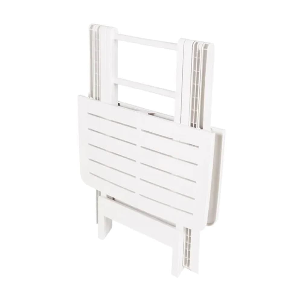 TAVOLO PIEGHEVOLE BIANCO IN POLIETILENE 79X72X70CM TAVOLINO GIARDINO CAMPEGGIO 012140 in Tavoli standard Trade Shop italia - Napoli, commercioVirtuoso.it