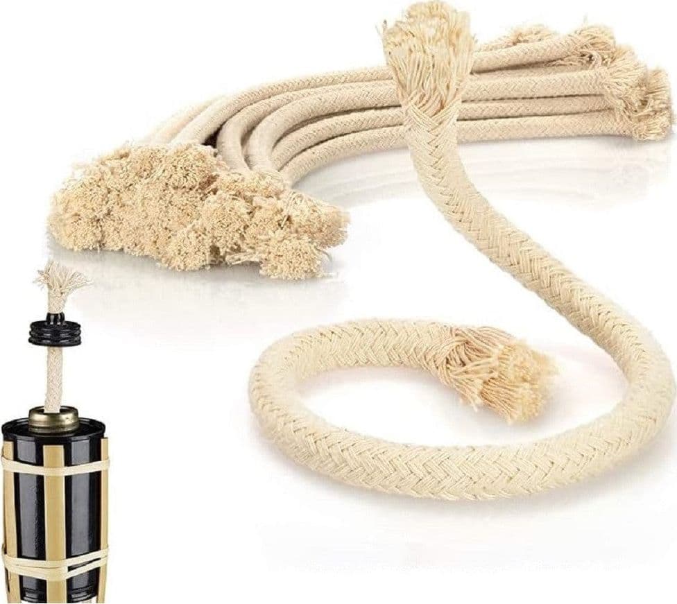 SET 12 CONFEZIONI DA 8PZ STOPPINI PER TORCE FIACCOLE DA GIARDINO GRN14 RICAMBI 013456