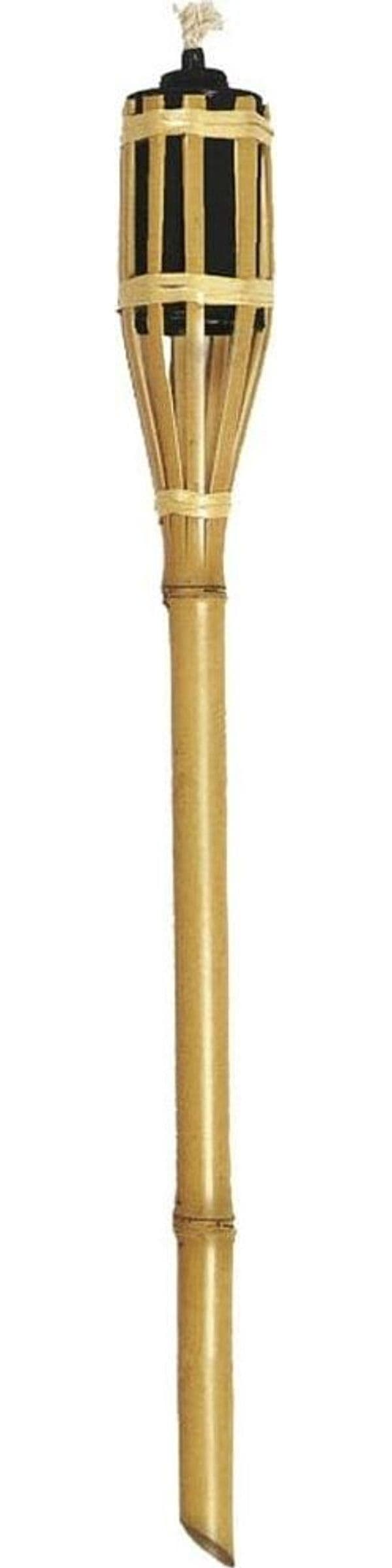 SET 12PZ TORCIA IN BAMBÙ NATURALE 150CM DA GIARDINO PER ESTERNI CON STOPPINO 020097 02335 in Torce da giardino Trade Shop italia - Napoli, commercioVirtuoso.it