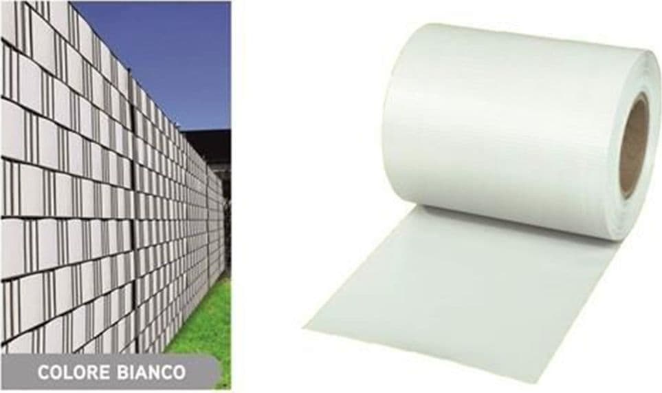 FRANGIVISTA ROTOLO BIANCO PVC PER BALCONI RINGHIERE RECINZIONI PROTEZIONE 19CMX35MT 54561 in Schermi divisori e protettivi per giardino Trade Shop italia - Napoli, commercioVirtuoso.it