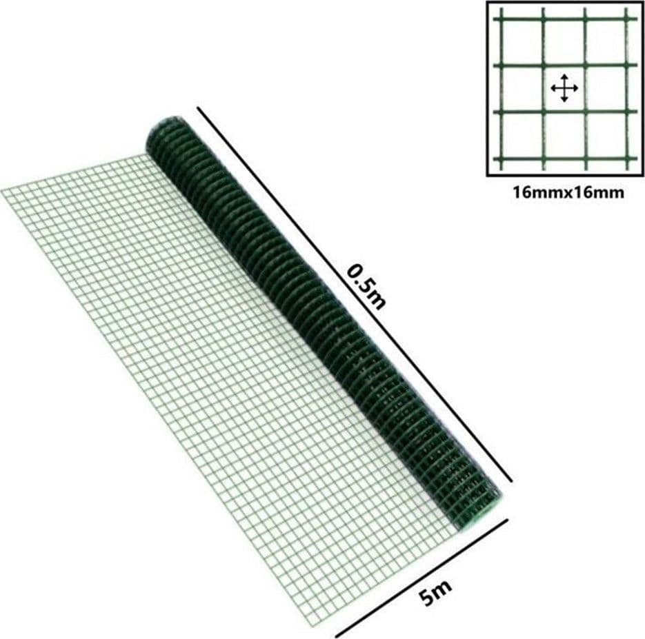 SET 3PZ RETE PLASTICA PROTETTIVA VERDE 0,5X5MT CANCELLI RECINZIONI BALCONI MAGLIA 16MM 219788 in Reti protettive Trade Shop italia - Napoli, commercioVirtuoso.it