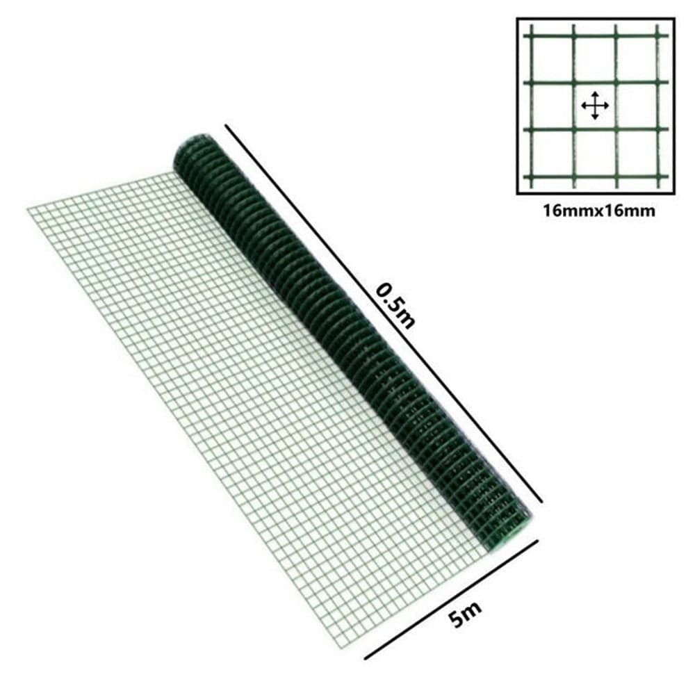 SET 3PZ RETE PLASTICA PROTETTIVA VERDE 0,5X5MT CANCELLI RECINZIONI BALCONI MAGLIA 16MM 219788 in Reti protettive Trade Shop italia - Napoli, commercioVirtuoso.it