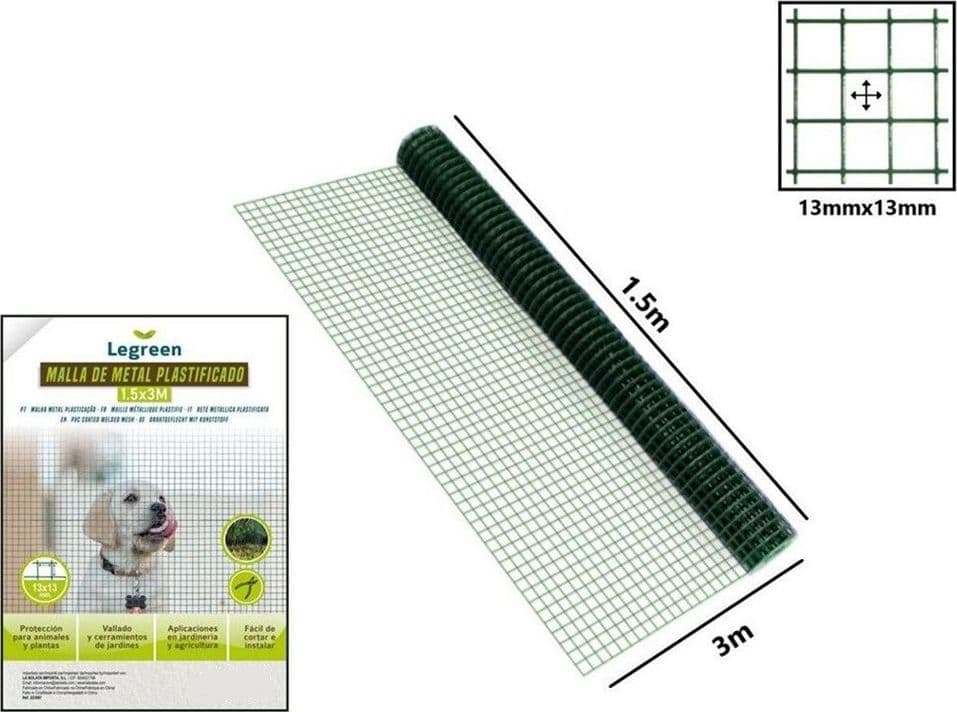 SET 3PZ RETE METALLICA PLASTIFICATA PER RECINZIONE CANCELLI GIARDINO 1.5X3MT 223097 in Reti di acciaio zincato Trade Shop italia - Napoli, commercioVirtuoso.it