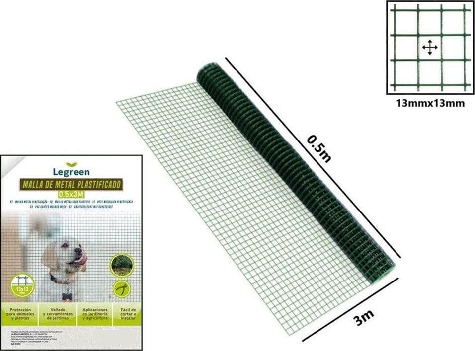 SET 3PZ RETE METALLICA PLASTIFICATA PER RECINZIONE CANCELLI GIARDINO 0.5X3MT 223095 in Reti di acciaio zincato Trade Shop italia - Napoli, commercioVirtuoso.it