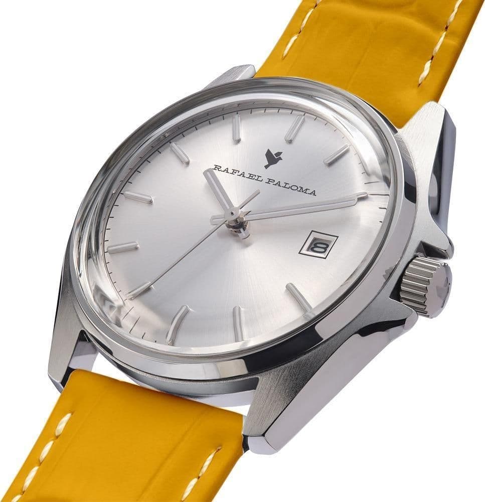 RAFAEL PALOMA OROLOGIO BILBAO + CINTURINO GIALLO in Cinturini Alba Gioielli - Casoria, commercioVirtuoso.it