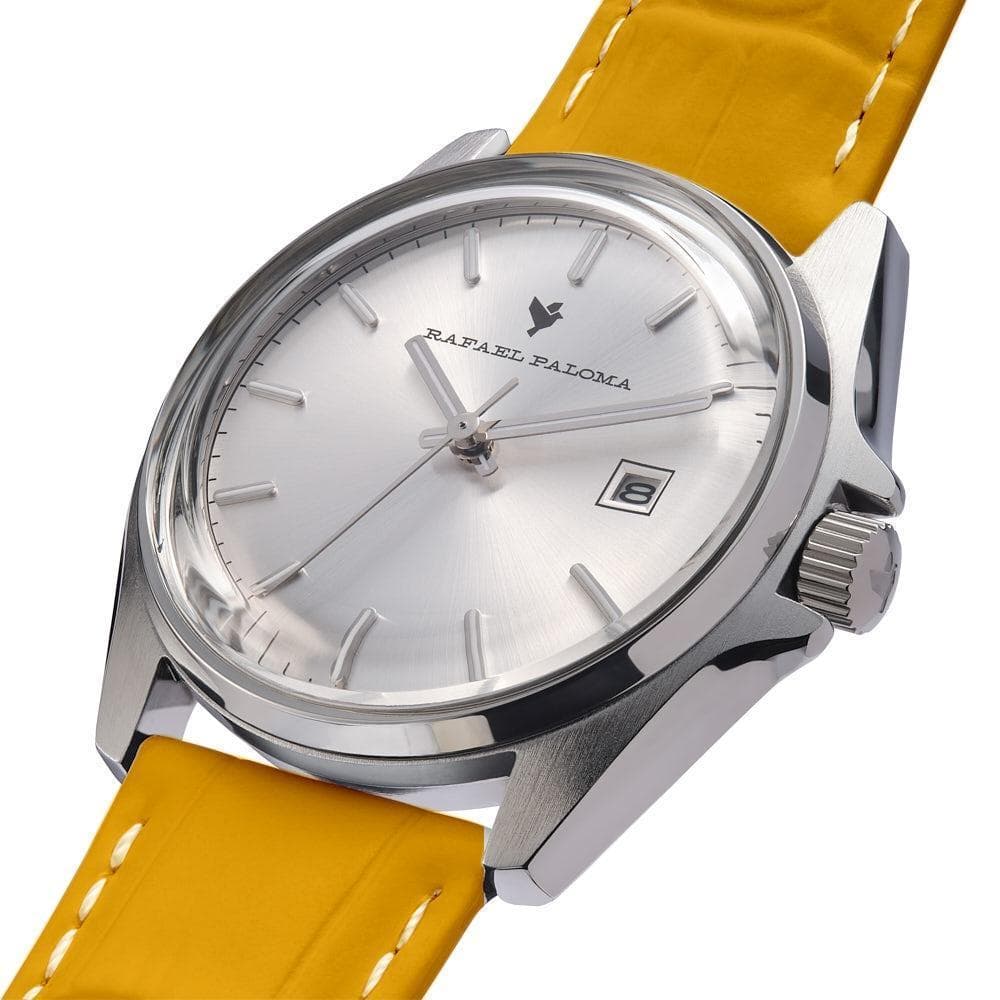 RAFAEL PALOMA OROLOGIO BILBAO + CINTURINO GIALLO in Cinturini Alba Gioielli - Casoria, commercioVirtuoso.it