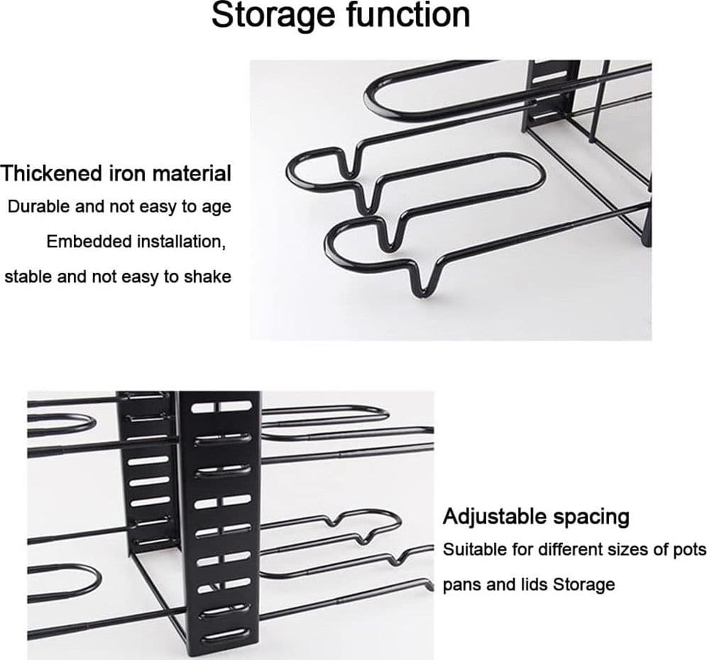 ORGANIZZATORE ESTENSIBILE REGOLABILE PER PENTOLE PADELLE A 8 LIVELLI ORGANIZER CUCINA in Porta padelle e pentole Trade Shop italia - Napoli, commercioVirtuoso.it