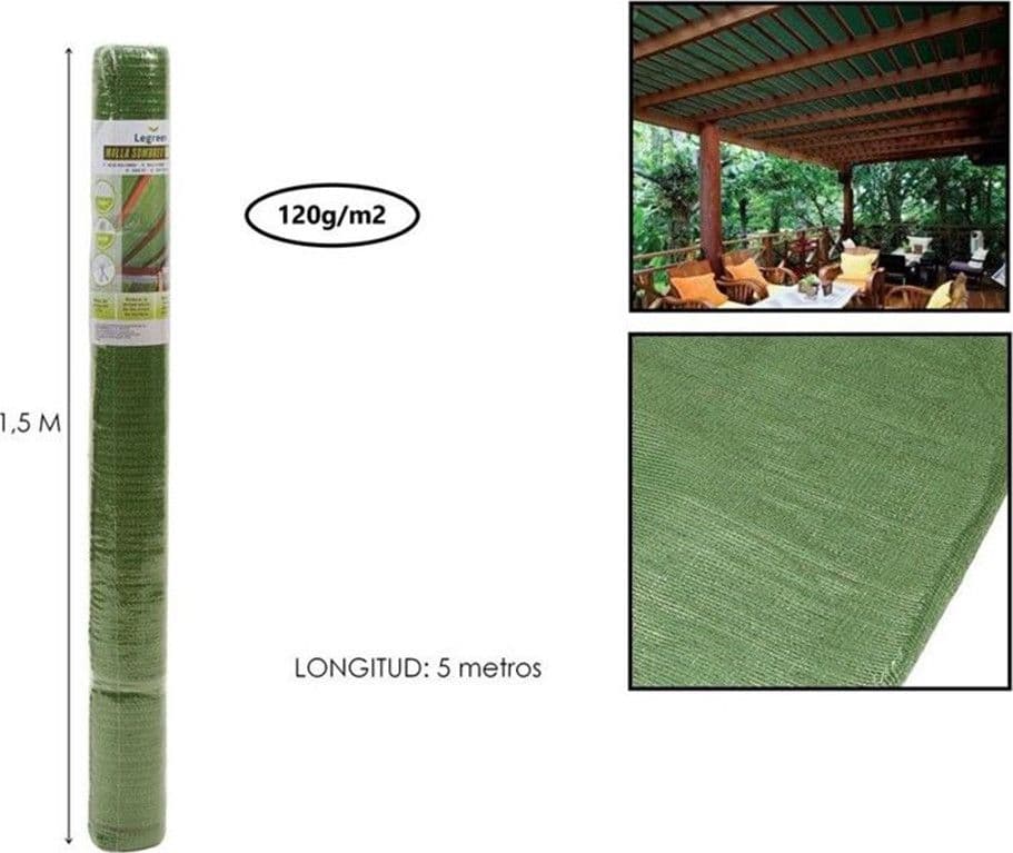 SET 2PZ RETE TELO OMBREGGIANTE DI COPERTURA VERDE 1.5X5MT PARASOLE GIARDINO ESTERNI 230744 in Vele parasole Trade Shop italia - Napoli, commercioVirtuoso.it
