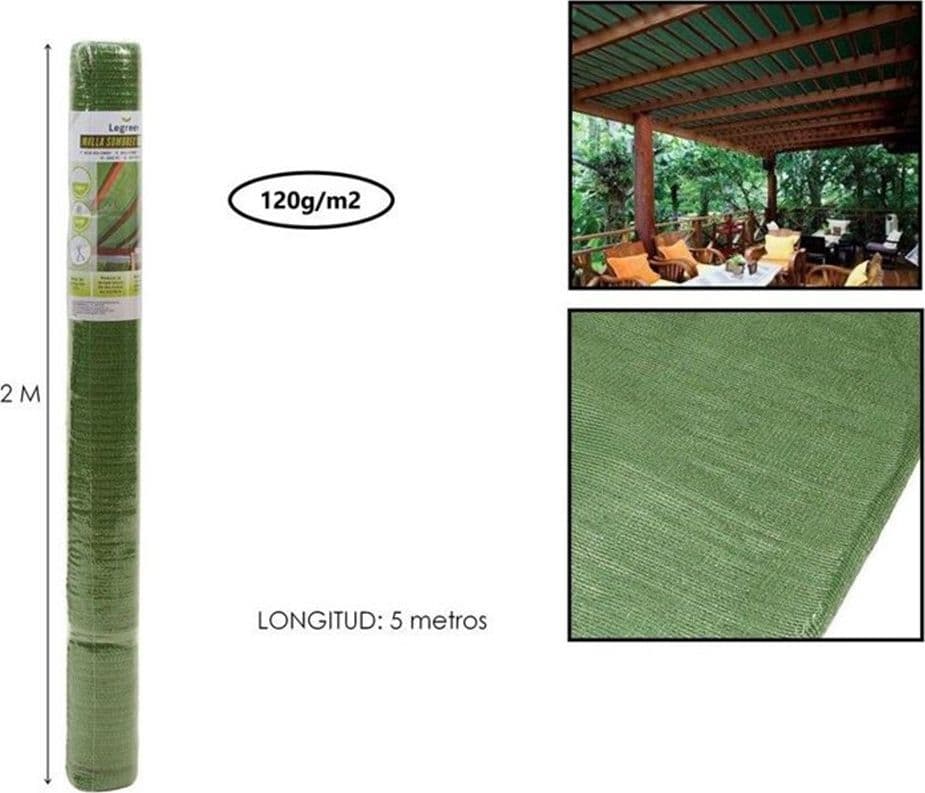 SET 2PZ RETE TELO OMBREGGIANTE DI COPERTURA VERDE 2X5MT PARASOLE GIARDINO ESTERNI 230745 in Reti protettive Trade Shop italia - Napoli, commercioVirtuoso.it