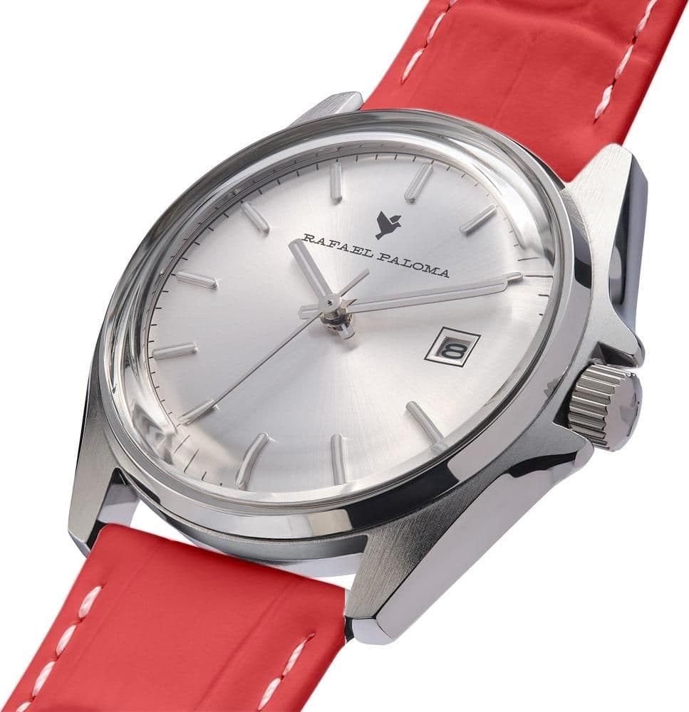 RAFAEL PALOMA OROLOGIO BILBAO + CINTURINO ROSSO in Cinturini Alba Gioielli - Casoria, commercioVirtuoso.it
