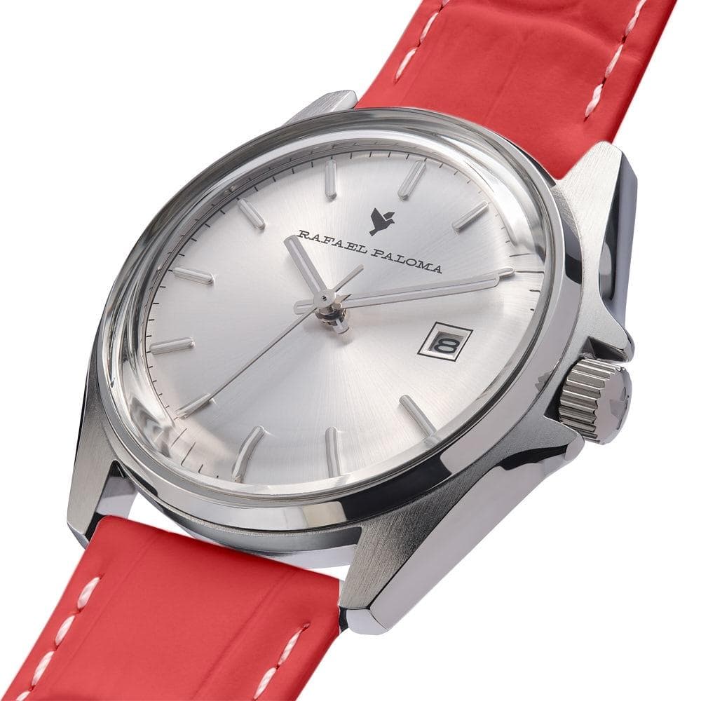 RAFAEL PALOMA OROLOGIO BILBAO + CINTURINO ROSSO in Cinturini Alba Gioielli - Casoria, commercioVirtuoso.it