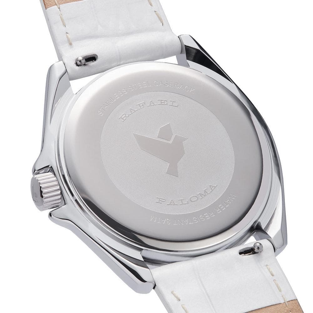 RAFAEL PALOMA OROLOGIO BILBAO + CINTURINO BIANCO in Cinturini Alba Gioielli - Casoria, commercioVirtuoso.it