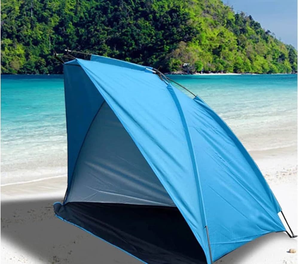 TENDA DA SPIAGGIA PARAVENTO PARASOLE CON PICCHETTI PORTATILE MARE 220X110X100CM 206403 in Tende istantanee Trade Shop italia - Napoli, commercioVirtuoso.it