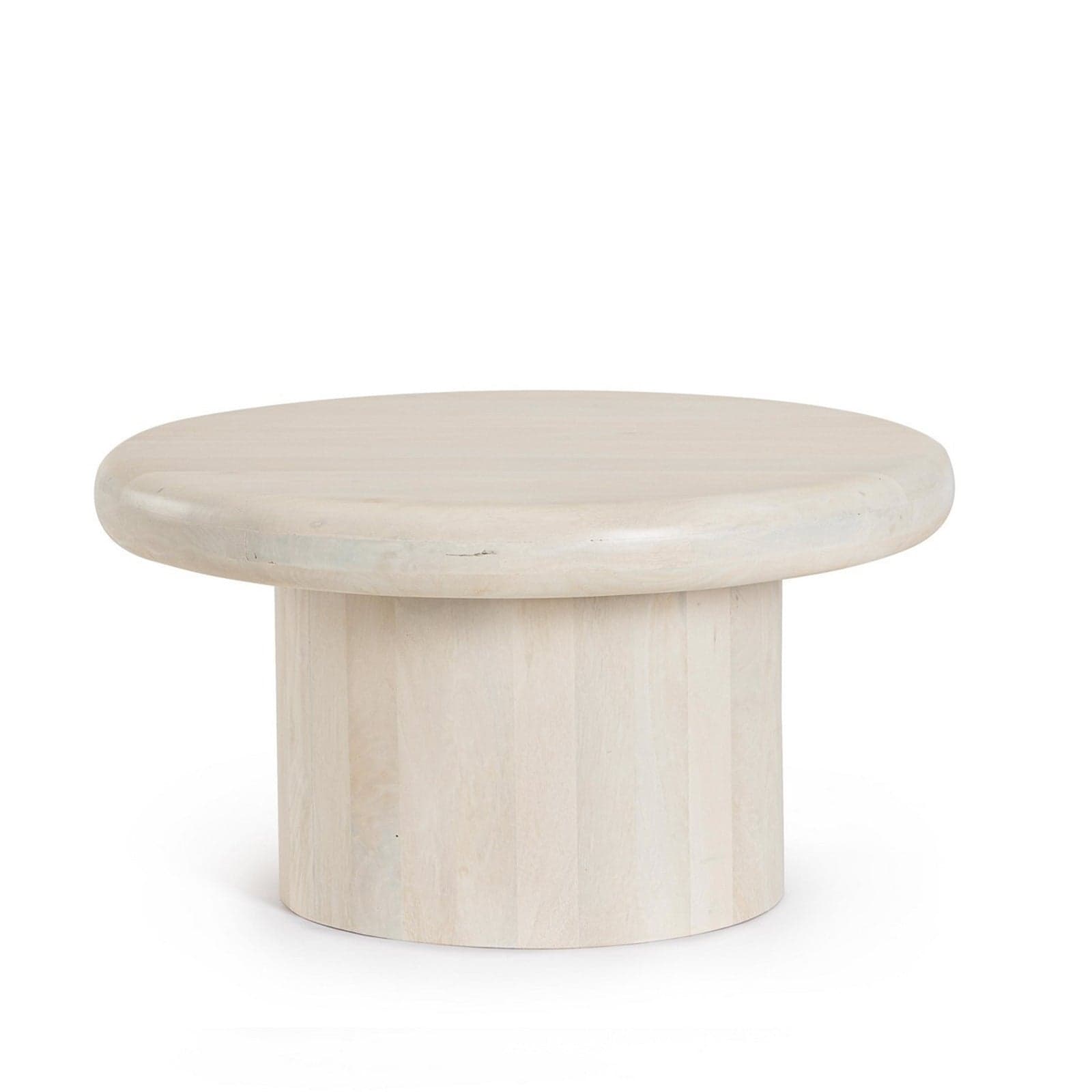 Tavolino "Lopez" tondo struttura in legno di mango per interni - 6