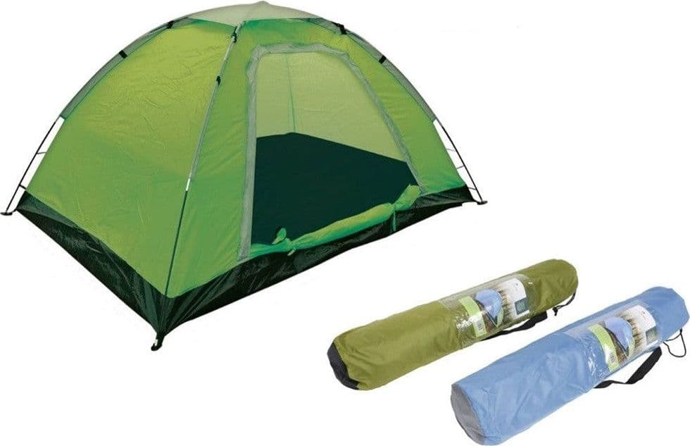 TENDA DA CAMPEGGIO PER 2 PERSONE LEGGERA PORTATILE ZANZARIERA 200X140X100CM 016569
