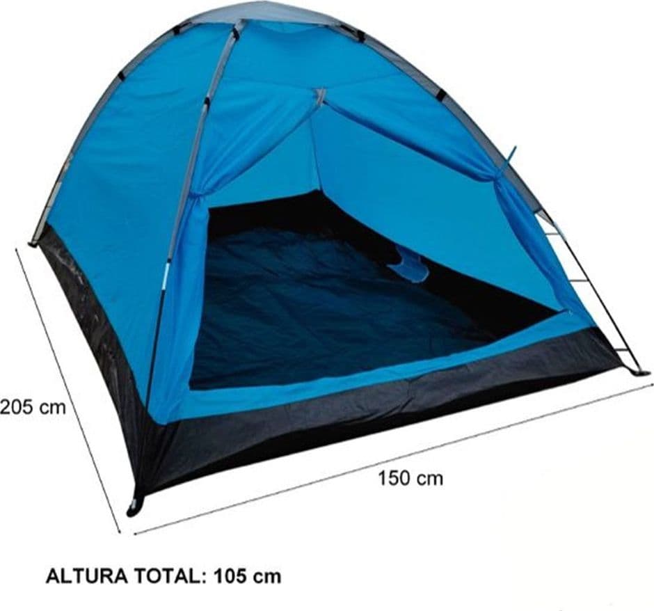 TENDA DA CAMPEGGIO PER 2 PERSONE LEGGERA PORTATILE BORSA TRASPORTO 205X150X105CM 016567 in Tende familiari Trade Shop italia - Napoli, commercioVirtuoso.it