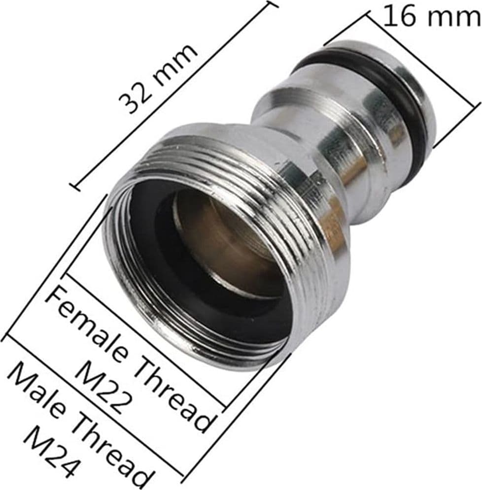 RACCORDO PER TUBI DA GIARDINO ATTREZZATURE PER CAPEZZOLI FILETTATE M22/M24 IN ACCIAIO in Tubi di scarico Trade Shop italia - Napoli, commercioVirtuoso.it