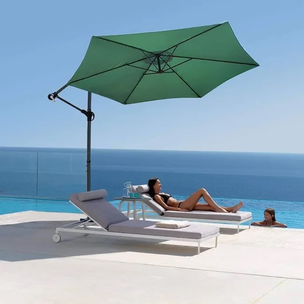 OMBRELLONE DECENTRATO LATO DA GIARDINO PROTEZIONE SOLARE PARASOLE ⌀300CM VERDE 206426 in Ombrelloni Trade Shop italia - Napoli, commercioVirtuoso.it