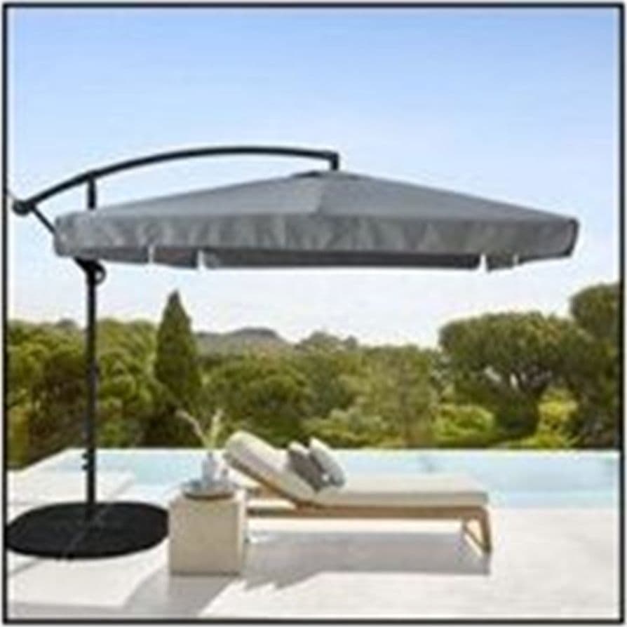 OMBRELLONE A BRACCIO LATERALE DA GIARDINO 3X3MT PROTEZIONE SOLE GRIGIO CON BASE 223217 in Ombrelloni Trade Shop italia - Napoli, commercioVirtuoso.it