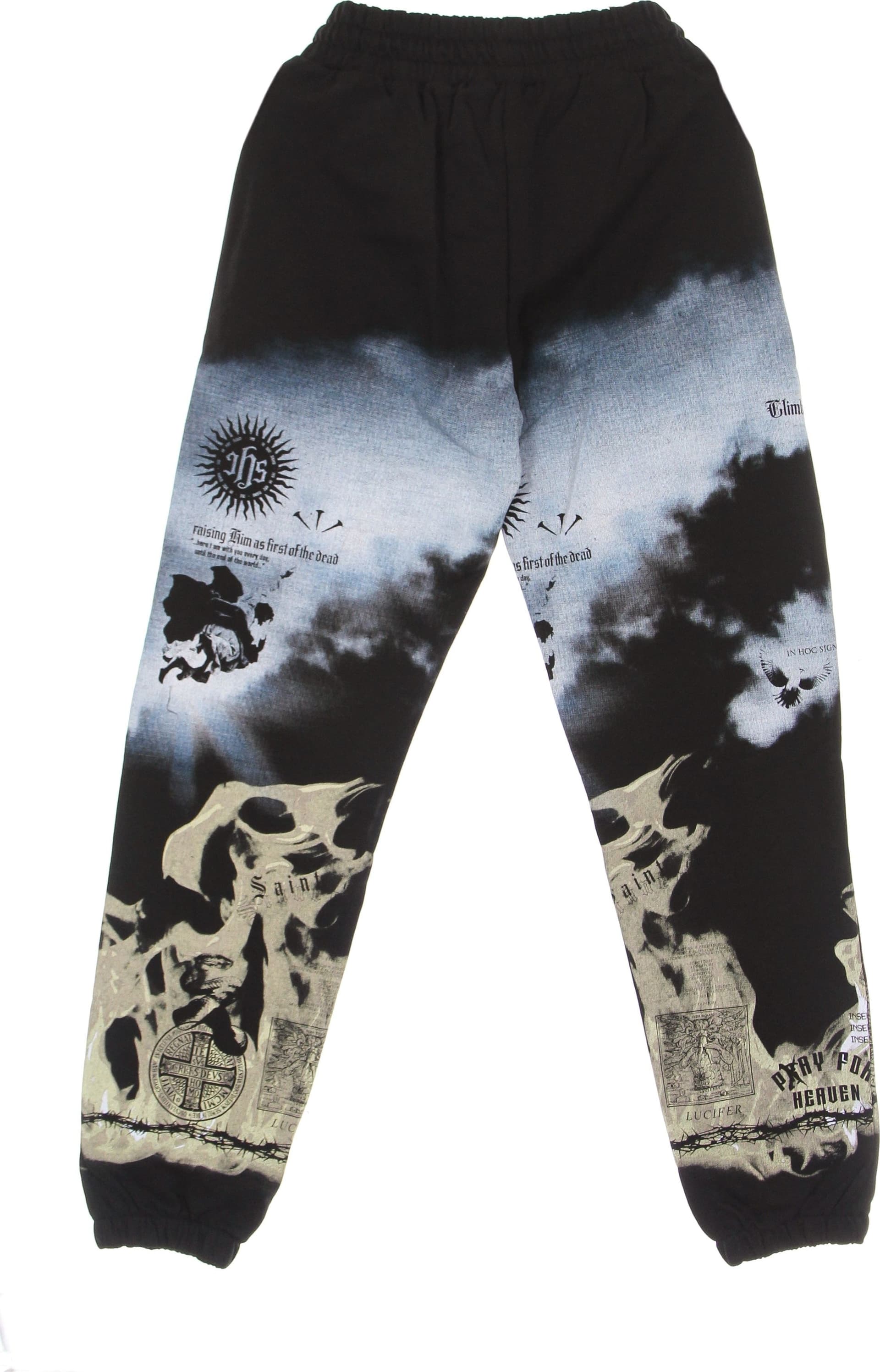 IHS Pantalone Tuta Leggero Uomo Clouds &amp; Flames Jogger Black/multi da uomo in Pantaloni sportivi Drestige - Casamassima, commercioVirtuoso.it