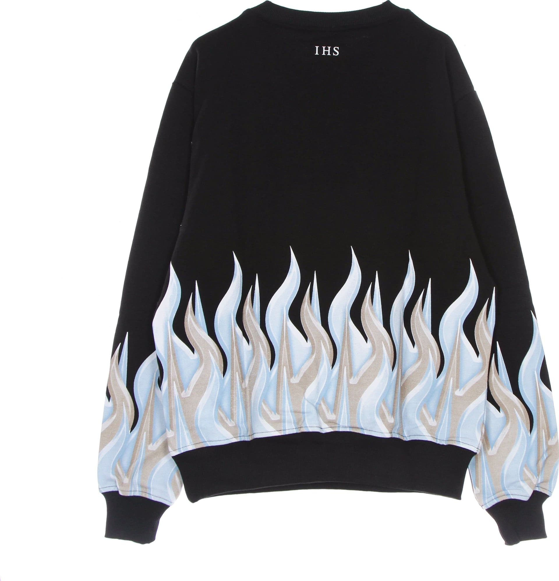 IHS Felpa Leggera Girocollo Uomo New Flames Sweatshirt Black da uomo in Felpe con cappuccio Drestige - Casamassima, commercioVirtuoso.it