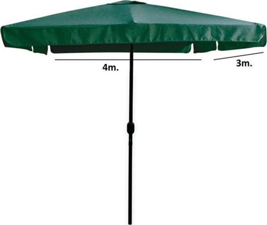 OMBRELLONE DA GIARDINO 3X4 MT ARREDO ESTERNO BALCONE TERRAZZO PATIO VERDE 223235 in Ombrelloni Trade Shop italia - Napoli, commercioVirtuoso.it